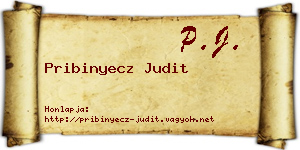 Pribinyecz Judit névjegykártya