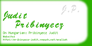 judit pribinyecz business card